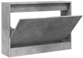 vidaXL Παπουτσοθήκη Γκρι Σκυροδέματος 80x21x57 εκ. Επεξεργασμένο Ξύλο