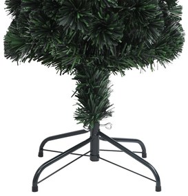 vidaXL Χριστουγεν. Δέντρο Slim Τεχνητό με Βάση / Οπτικές Ίνες 240 εκ.