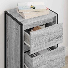 vidaXL Πλαϊνό γραφείο Γκρίζο Σονομα 42 x 36 x 75.5 εκ.