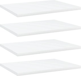 vidaXL Ράφια Βιβλιοθήκης 4 τεμ. Λευκά 40x30x1,5 εκ. από Επεξ.Ξύλο