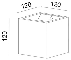 ΕΠΙΤΟΙΧΟ ΦΩΤΙΣΤΙΚΟ 1xG9 BLOCK ΤΣΙΜΕΝΤΟ 12x12x12CM - GC85141W