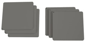 Σουβέρ Σετ 6τμχ Ανοξείδωτα Matt Concrete Grey Pam &amp; Co 10x10x0,3εκ. 10-10-163