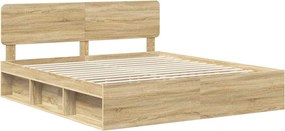 vidaXL Σκελετός Κρεβατιού Sonoma Δρυς 200 x 200 cm