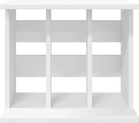 vidaXL Αποθήκευση Βινυλίου Λευκό 42 x 33 x 36 εκ. Επεξεργασμένο Ξύλο