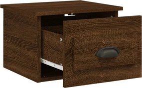 vidaXL Κομοδίνο Επιτοίχιο Καφέ Δρυς 41,5 x 36 x 28 εκ.