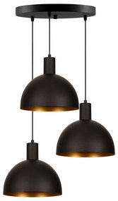 Ceiling Τhree-light Lamp 226 Fylliana Black 30*80 cm 30x30x80 εκ.