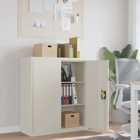 vidaXL Αρχειοθήκη Λευκή 90 x 40 x 105 εκ. από Ατσάλι