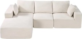 VEVOR Modular Sectional Sofa L Shaped Cloud Couch with Chaise and Cushion Beige