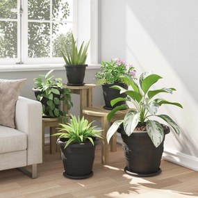 vidaXL Γλάστρες φυτών 24 pcs Μαύρο Ø 30 x 25 εκ Πλαστικό