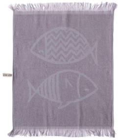Ποτηρόπανο Fish Style Silver Nef-Nef 50x50cm 100% Cotton
