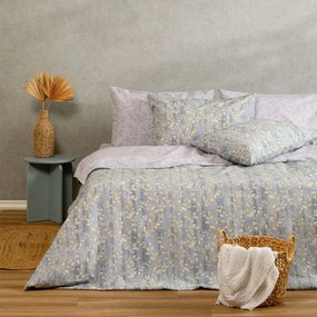 Σετ Σεντόνια Polycotton Υπέρδιπλα Με Λάστιχο 160x200+32εκ. Botan Blue Casual Line Melinen 20004740