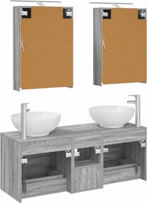 vidaXL Σετ Επίπλων Μπάνιου 5 pcs Γκρι Sonoma