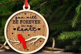 Σετ των 3 Intra απο ξύλο plywood 3mm-4mm πάχος Χριστουγεννιάτικο καρδινάλιο στολίδι με λέιζερ Δίασταση 8x8 cm INTRAFABR-76118904