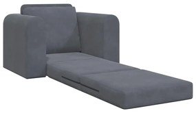 vidaXL Κρεβάτι καναπές Σκούρο γκρι 98 x 71 x 83 εκ. Βελούδο