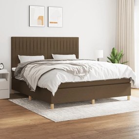 ΚΡΕΒΑΤΙ BOXSPRING ΜΕ ΣΤΡΩΜΑ ΣΚΟΥΡΟ ΚΑΦΕ 180X200 ΕΚ ΥΦΑΣΜΑΤΙΝΟ 3142516