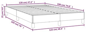 Πλαίσιο Κρεβατιού χωρίς στρώμα Μπλε 120x190 εκ. Υφασμάτινο - Μπλε