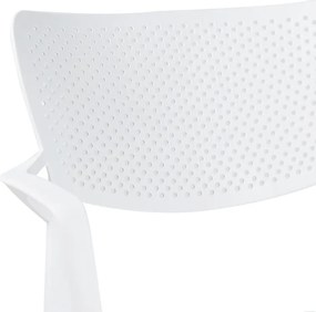 Τραπεζαρία Icon-Fontline pakoworld σετ 5τεμ PP σε λευκή απόχρωση