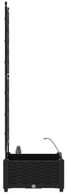 vidaXL Ζαρντινιέρες κήπου Μαύρο 40 x 40 x 126 cm Ατσάλι