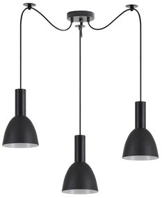 Κρεμαστό Φωτιστικό Οροφής 3xE27 Μαύρο Adept Tube 77-8549 Homelighting-77-8549-Μαύρο 77-8549