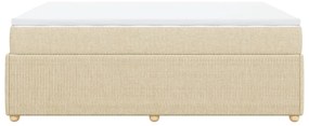 vidaXL Κρεβάτι Boxspring με Στρώμα Κρεμ 160x200 εκ. Υφασμάτινο
