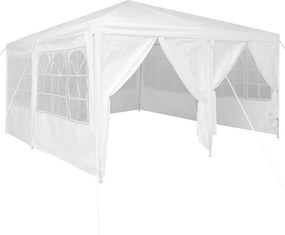 vidaXL Σκηνή Πάρτυ Λευκό 400 x 400 x 266 εκ Πολυαιθυλένιο