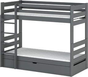 AYA 90x200 graphite bunk bed Lano Furniture