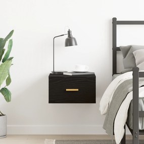 vidaXL Τοίχου Κομοδίνο Μαύρη Βελανιδιά 35x35x20 εκ