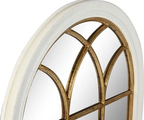 Τοίχο καθρέφτη Home ESPRIT Λευκό Χρυσό Παράθυρο 68 x 4 x 128 cm