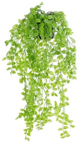 Τεχνητό Κρεμαστό Φυτό Peach Leaf 20880 Φ20x50cm Green GloboStar Πολυαιθυλένιο