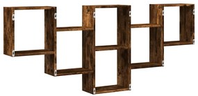 Ράφι τοίχου Καπνιστή βελανιδιά 159x18x66 cm Κατασκευασμένο ξύλο - Καφέ