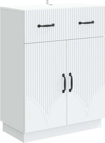 vidaXL Πλαϊνό γραφείο Λευκό 66 x 34,5 x 87 εκ. Επεξεργασμένο Ξύλο
