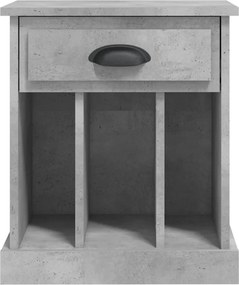 vidaXL Κομοδίνα Γκρι Σκυροδέματος 43x36x50 εκ.