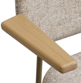 Sofia Dining Chair with Armrests Beige