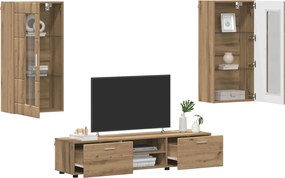 vidaXL Σετ επίπλου τηλεόρασης FLORIN 3 pcs Artisan Oak