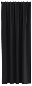 vidaXL Κουρτίνες με κουρτίνες 2 pcs Μαύρο 245 x 140 εκ. Πολυεστέρας