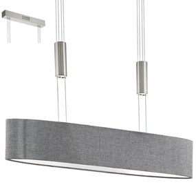 Φωτιστικό Οροφής Led Romao 95349 Grey Eglo Metal, Fabric