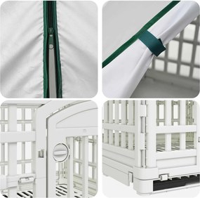 vidaXL 4 Πάνελ Τσουληθράκι με Σκεπή 177,5 x 154,5 x 112 εκ Πλαστικό
