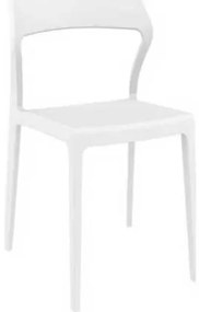 Siesta  Καρέκλα Πολυπροπυλενίου Snow 48x58x82 Siesta Λευκό BEST-59110