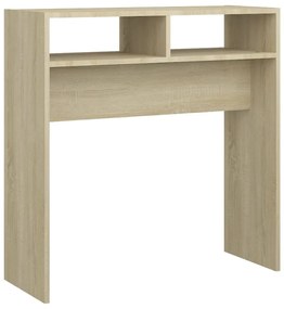 vidaXL Τραπεζάκι Κονσόλα Sonoma Δρυς 78x30x80 εκ. από Επεξ. Ξύλο