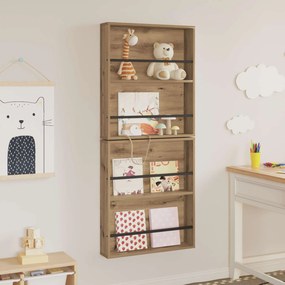 vidaXL Ράφι Περιοδικών με ράφι 2 τμχ. Artisan Oak 60 x 12 x 70 εκ