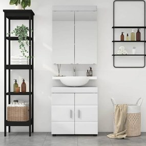 vidaXL Σετ Επίπλων Μπάνιου TULUM 2 pcs Λευκό 60 x 34 x 63 εκ