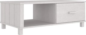 vidaXL Τραπεζάκι Σαλονιού HAMAR Λευκό 100x55x35 εκ. Μασίφ Ξύλο Πεύκου