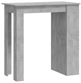 Τραπέζι Μπαρ με Ράφια Γκρι Σκυροδ. 102x50x103,5 εκ. Μοριοσανίδα - Γκρι