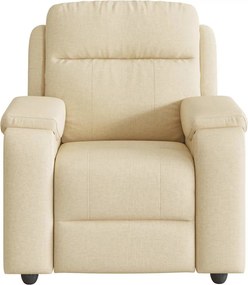 vidaXL Πολυθρόνα Ανακλινόμενη Κρεμ Υφασμάτινη