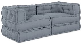 vidaXL Μονάδα Μοντέρνου Καναπέ 2 pcs Γκρι 140 x 70 x 56 εκ. Ύφασμα