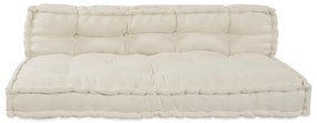 vidaXL Μαξιλάρι Καναπέ Παλέτας 2 pcs Κρεμ ύφασμα