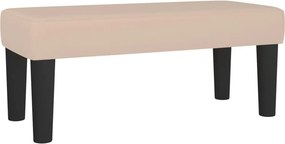 vidaXL Κρεβάτι Boxspring με Στρώμα Καπουτσίνο 90x200εκ.από Συνθ. Δέρμα