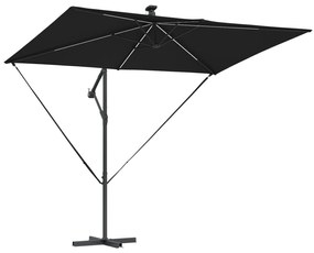 vidaXL Ομπρέλα Cantilever Banana Μαύρο 294 x 200 x 254 εκ.