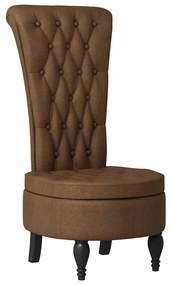vidaXL Καναπέ με κουβέρτα Καφέ 56,5 x 70 x 110 εκ