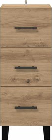 vidaXL Πλαϊνό γραφείο με συρτάρι Artisan Oak 34,5 x 34 x 90 εκ.